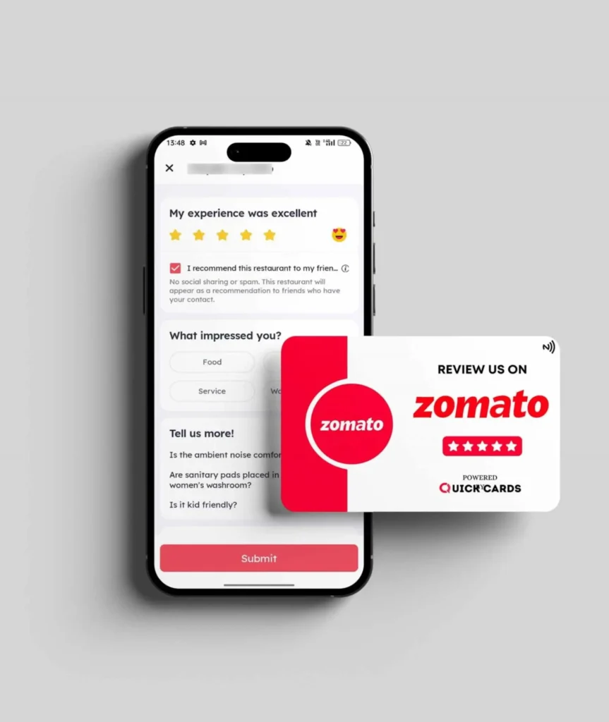 32 zomato review nfc card
