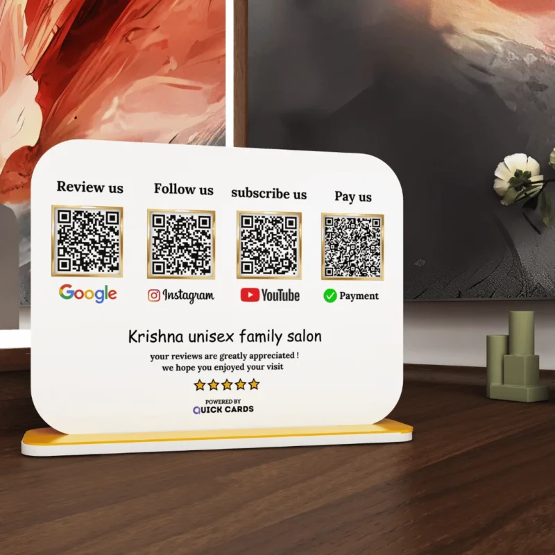 4 QR  Smart Digital Standee