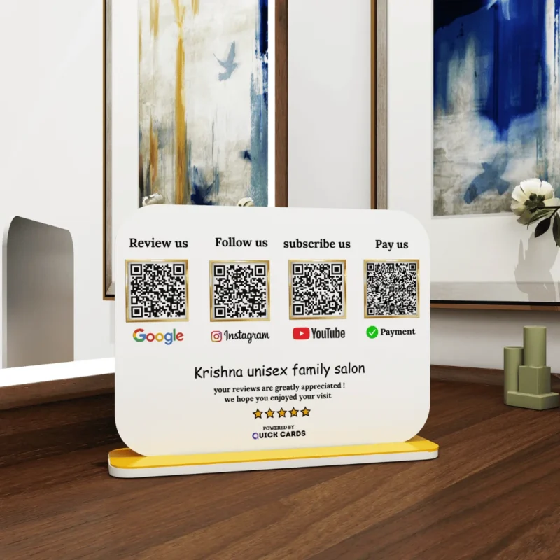 4 QR  Smart Digital Standee